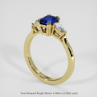 1.04 Ct. Blue Sapphire Ring, 14K Yellow Gold 2