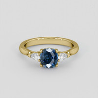 1.27 Ct. Blue Sapphire Ring, 14K Yellow Gold 1