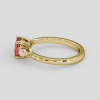 1.07 Ct. Padparadscha Sapphire Ring, 14K Yellow Gold 4