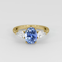2.57 Ct. Blue Sapphire Ring, 14K Yellow Gold 1