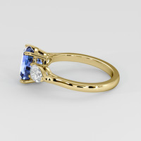 2.57 Ct. Blue Sapphire Ring, 14K Yellow Gold 4