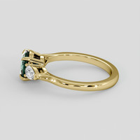 1.18 Ct. Bluish Green Sapphire Ring, 14K Yellow Gold 4