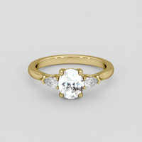 1.23 Ct. Bluish Grey Sapphire Ring, 14K Yellow Gold 1