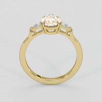 2.21 Ct. Peach Sapphire Ring, 14K Yellow Gold 3