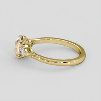 2.21 Ct. Peach Sapphire Ring, 14K Yellow Gold 4