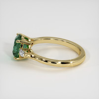 2.58 Ct. Bluish Green Sapphire Ring, 14K Yellow Gold 4