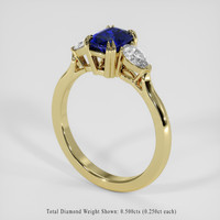1.26 Ct. Blue Sapphire Ring, 14K Yellow Gold 2