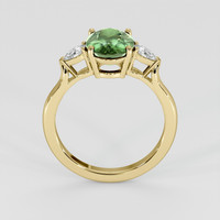 3.03 Ct. Green Sapphire Ring, 14K Yellow Gold 3