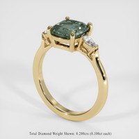 2.64 Ct. Sapphire Ring, 14K Yellow Gold 2