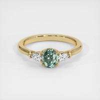 0.80 Ct. Sapphire Ring, 14K Yellow Gold 1