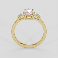 2.04 Ct. Peach Sapphire Ring, 14K Yellow Gold 3