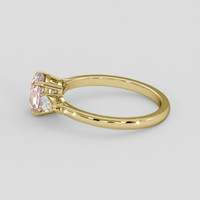 2.04 Ct. Peach Sapphire Ring, 14K Yellow Gold 4