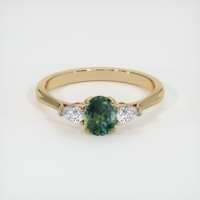 0.66 Ct. Sapphire Ring, 14K Yellow Gold 1