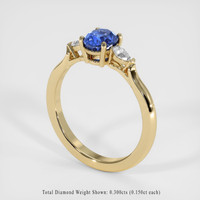 1.63 Ct. Sapphire Ring, 18K Yellow Gold 2