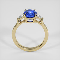 3.49 Ct. Blue Sapphire Ring, 18K Yellow Gold 3