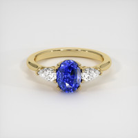 1.76 Ct. Blue Sapphire Ring, 18K Yellow Gold 1