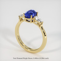 1.76 Ct. Blue Sapphire Ring, 18K Yellow Gold 2