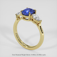 2.01 Ct. Blue Sapphire Ring, 18K Yellow Gold 2