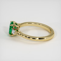 0.80 Ct. Emerald Ring, 18K Yellow Gold 4