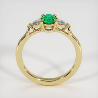 0.57 Ct. Emerald Ring, 18K Yellow Gold 3