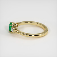 0.57 Ct. Emerald Ring, 18K Yellow Gold 4