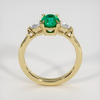 0.76 Ct. Emerald Ring, 18K Yellow Gold 3