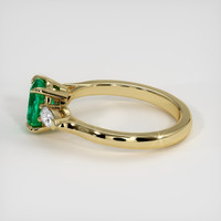 0.76 Ct. Emerald Ring, 18K Yellow Gold 4