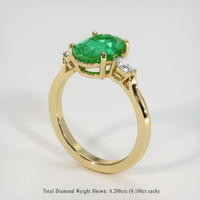 2.03 Ct. Emerald Ring, 18K Yellow Gold 2