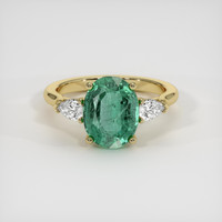 2.41 Ct. Emerald Ring, 18K Yellow Gold 1
