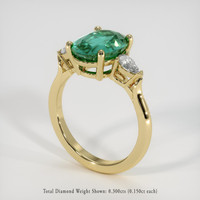 2.41 Ct. Emerald Ring, 18K Yellow Gold 2