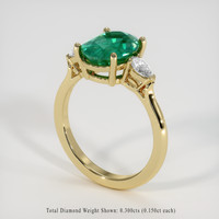 2.43 Ct. Emerald Ring, 18K Yellow Gold 2