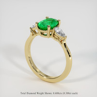 1.43 Ct. Emerald Ring, 18K Yellow Gold 2