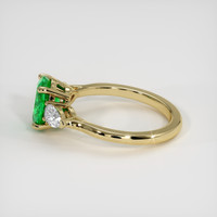 1.43 Ct. Emerald Ring, 18K Yellow Gold 4