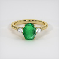 1.79 Ct. Emerald Ring, 18K Yellow Gold 1