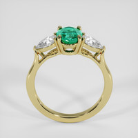 1.04 Ct. Emerald Ring, 18K Yellow Gold 3