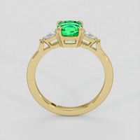 1.34 Ct. Emerald Ring, 18K Yellow Gold 3