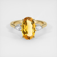 3.00 Ct. Gemstone Ring, 18K Yellow Gold 1