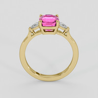 2.26 Ct. Pink Sapphire Ring, 18K Yellow Gold 3