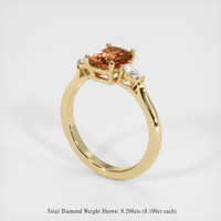 1.59 Ct. Padparadscha Sapphire Ring, 18K Yellow Gold 2