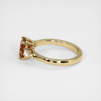 1.59 Ct. Padparadscha Sapphire Ring, 18K Yellow Gold 4