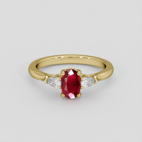 1.07 Ct. Ruby Ring, 18K Yellow Gold 1