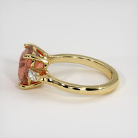 4.03 Ct. Padparadscha Sapphire Ring, 18K Yellow Gold 4