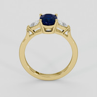 1.31 Ct. Blue Sapphire Ring, 18K Yellow Gold 3