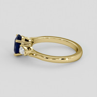 1.31 Ct. Blue Sapphire Ring, 18K Yellow Gold 4