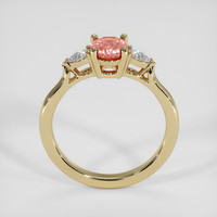 1.08 Ct. Padparadscha Sapphire Ring, 18K Yellow Gold 3