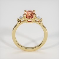 1.85 Ct. Padparadscha Sapphire Ring, 18K Yellow Gold 3