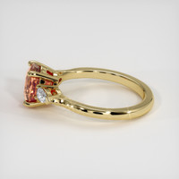 1.85 Ct. Padparadscha Sapphire Ring, 18K Yellow Gold 4