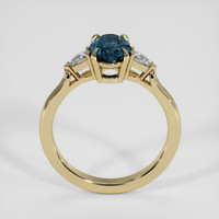 1.51 Ct. Greenish Blue Sapphire Ring, 18K Yellow Gold 3