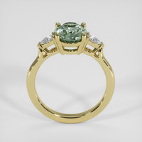 2.09 Ct. Green Sapphire Ring, 18K Yellow Gold 3
