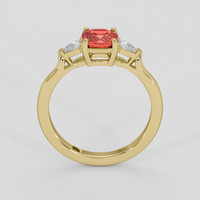 1.07 Ct. Padparadscha Sapphire Ring, 18K Yellow Gold 3